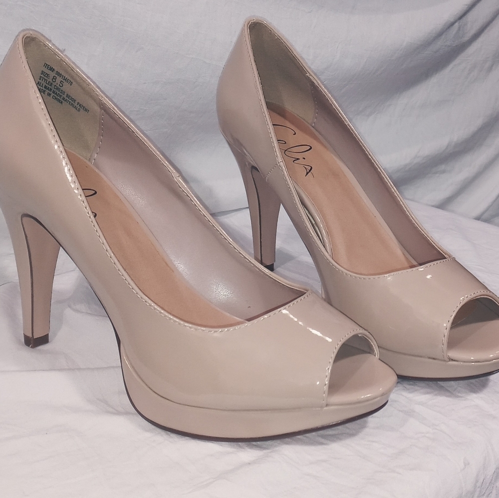 Peep toe heels size 8 and a half